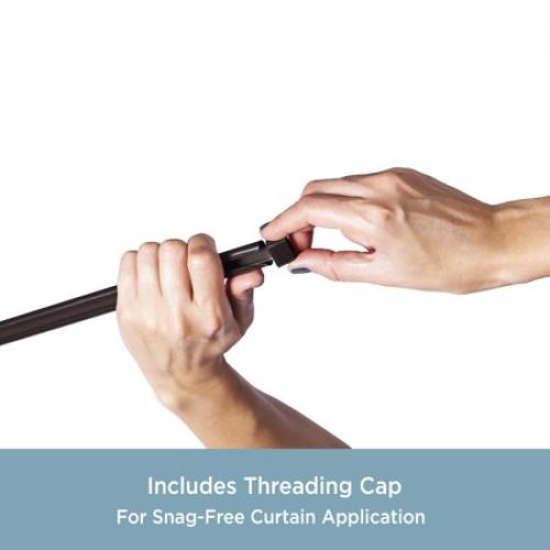 Kenney 28-48 Basic Steel Adjustable Curtain Rod, Espresso