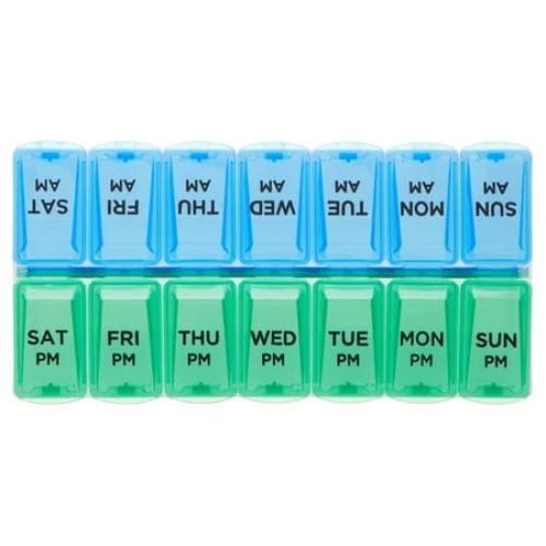 Equate AM/PM Weekly Pill Planner, 7.5-Inch – Medication Organizer