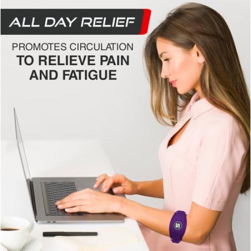 Sleeve Stars Tennis Elbow Brace for Men & Women, Relief for Tendonitis, Single, Dark Purple