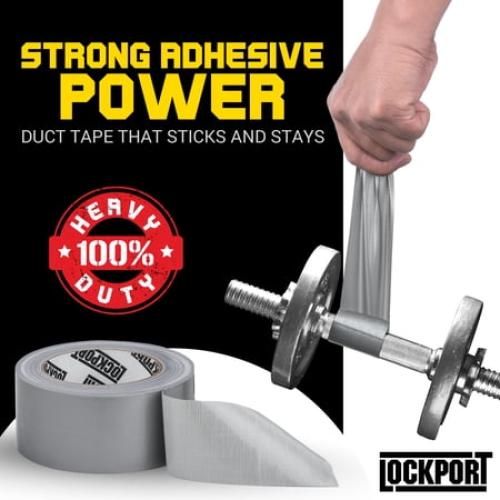 Lockport Silver Duct Tape Strong Flexible Waterproof 5 Roll 1.88 Inch x 30 Yards