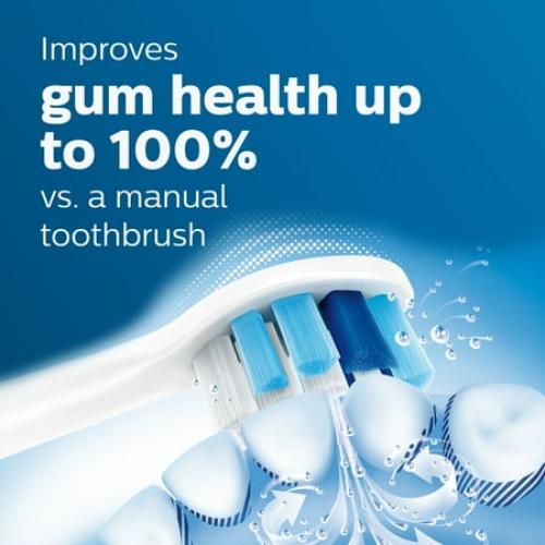 Set of 4 Philips Sonicare Optimal Gum Care Replacement Toothbrush Heads, HX9034/65, Brushsync™ Technology, White 4-pk