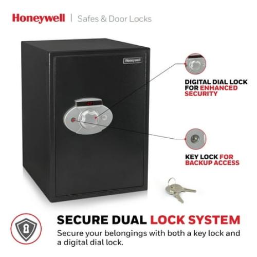 Honeywell Safes, 2.73 Cu ft, Large Steel Security Safe with Digital Dial, 5207