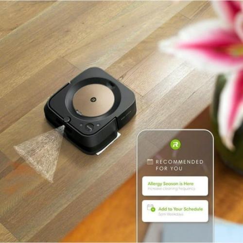iRobot Wi-Fi Connected Braava jet m6 Robot Mop with Precision Jet Spray (Black)