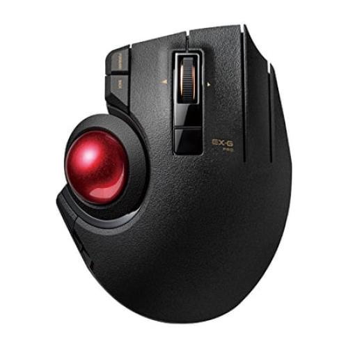 Black ELECOM Trackball Mouse / Thumb / 8 Button / Wired / Wireless / Bluetooth / Black