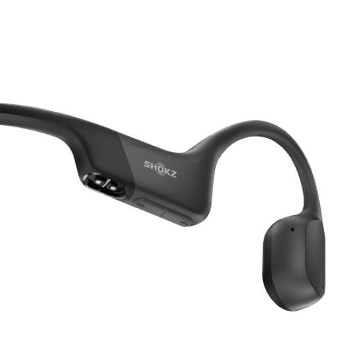 Shokz Open Run Wireless Bone Conduction Sport Headphones with Built-In Mic - Black