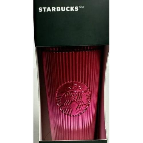 Starbucks Cold Cup Ornament / Key Chain Pleated Pink Ombre 3 tall 2024
