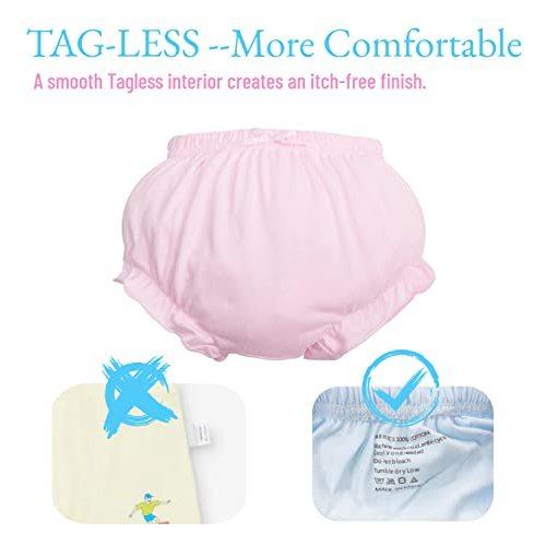 7Pack Diaper Cover - Baby BloomersCotton UnderwearPanties for Toddler Girls