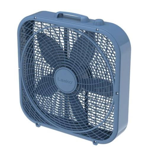 Lasko Cool Colors 20 3-Speed Energy Efficient Box Fan, Laguna Blue, B20312