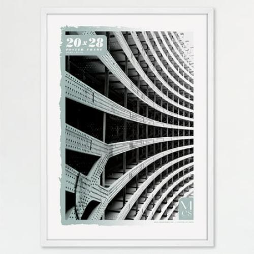 MCS Foundation 16x24 Poster Frame Traditional Brass, Vertical & Horizontal Wall Hanging Large Picture Frame for Photos, Posters & Art Prints (1-Pack)