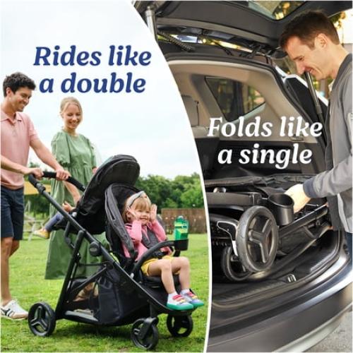 Graco Ready2Grow 2.0 Double Stroller, Black