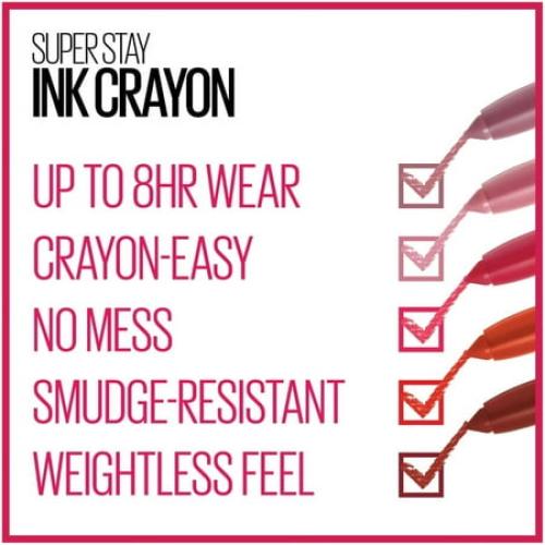 Maybelline Super Stay Ink Crayon Lipstick, Matte Longwear Lipstick Makeup, Seek Adventure, 0.04 oz.