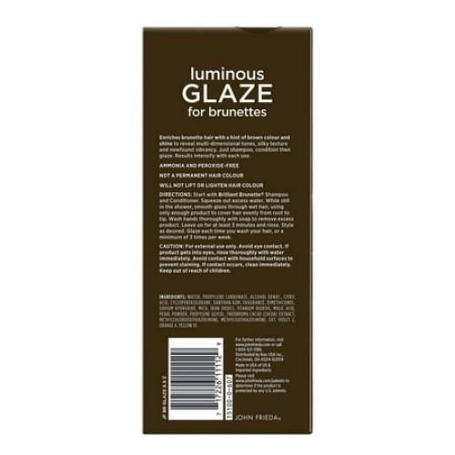 John Frieda Brilliant Brunette Luminous Glaze for Glossy Brown Hair Color, 6.5 fl oz