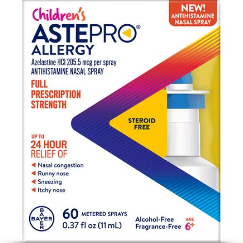 Children's Astepro Allergy Medicine, Steroid Free Antihistamine Nasal Spray, 60 Metered Sprays