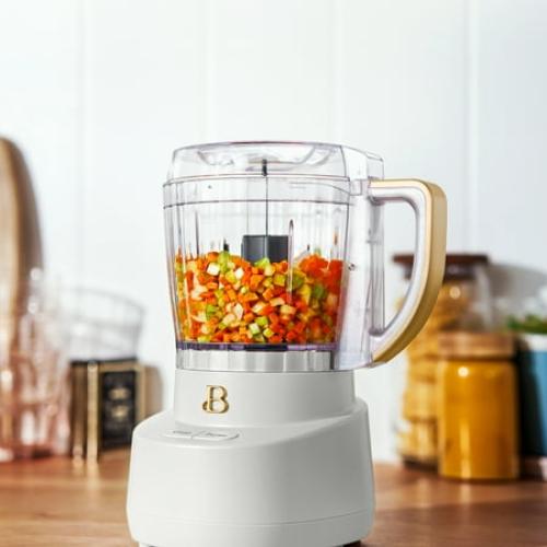 Beautiful 3-Cup Food Chopper, White Icing by Drew Barrymore