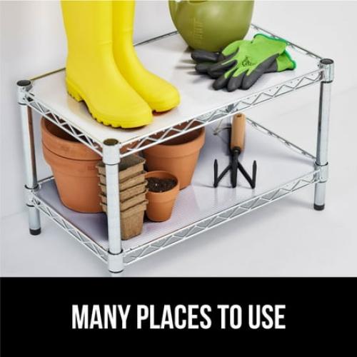 GORILLA GRIP Shelf Liner, DuraGuard Ribbed Waterproof Drawer, Cabinet Protection, 12x20, Clear
