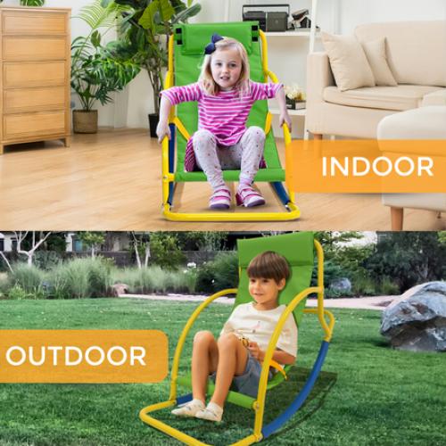 Platports Kids Seesaw Chair – Ages 5–7 – Indoor & Outdoor Rocking Seat – Stable Base – Backyard & Playroom Use