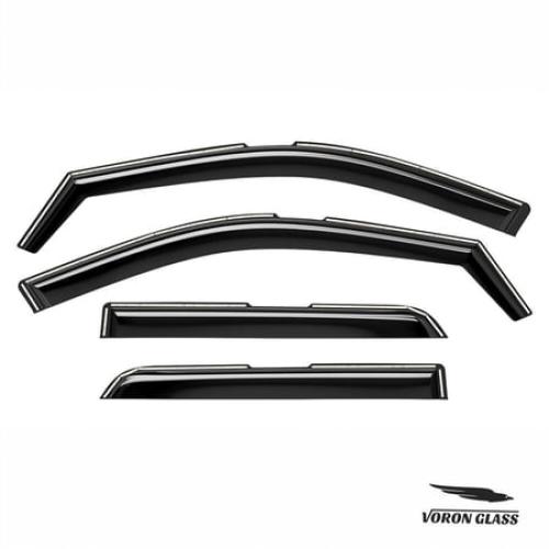 Voron Glass in-Channel Extra Durable Rain Guards for Dodge Durango 2011-2024, Window Deflectors, Vent Window Visors, 4 Pieces - 200486