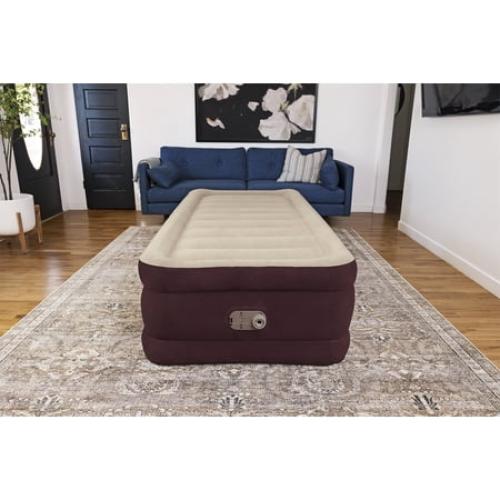 Bestway Maroon 20 Twin Air Mattress with Built-in Pump