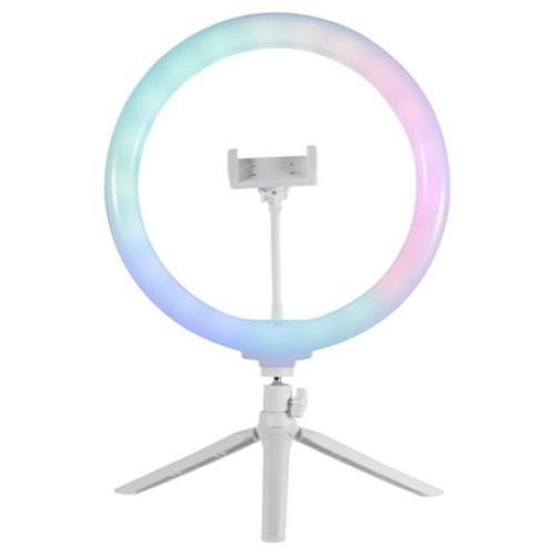 Vivitar 12 Full Color 3D Ring Light with Tripod and Adjustable Ball Head, Black