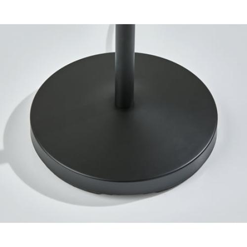 Mainstays 3 Head Adjustable Floor Lamp, Black with White Plastic Shades, Classic, Young Adult, Adult use.