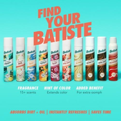 Batiste Dry Shampoo, Bare Fragrance, 10.10 fl oz