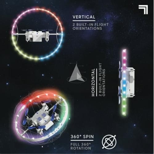 Sharper Image® Halo Drone – Remote Control Light-Up Orbiter