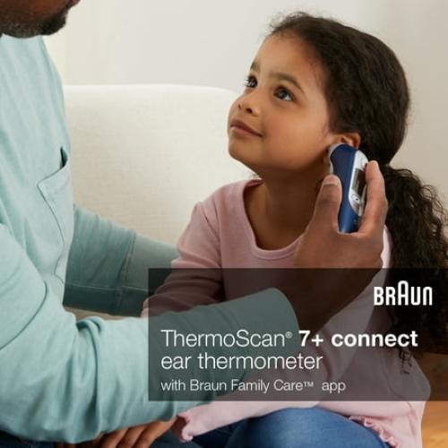 Navy Blue Braun ThermoScan 7  Connect Ear Thermometer, IRT6575US