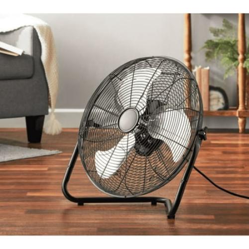 Mainstays SFC1-500B 20 in High Velocity Floor Fan, Black