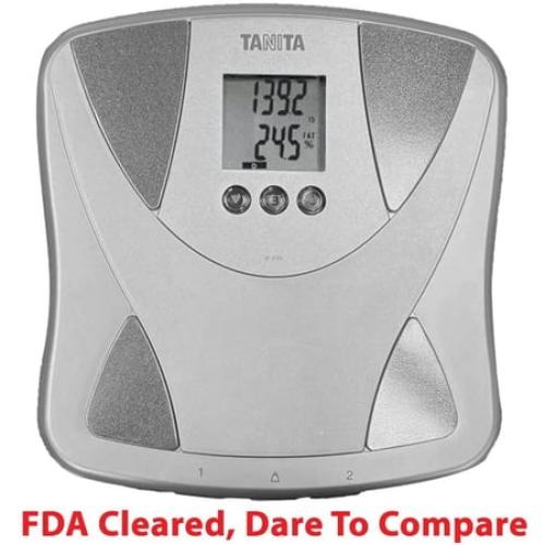 Tanita Body Fat & Water Percentage Scale, Silver/Grey