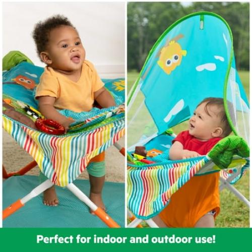 Bright Starts Pop 'N Jump Portable Activity Jumper, Owl Forest, Infant