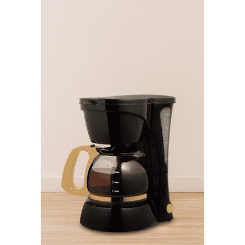 Collezioni 4-Cup Drip Coffee Maker with Glass Carafe, Black and Gold