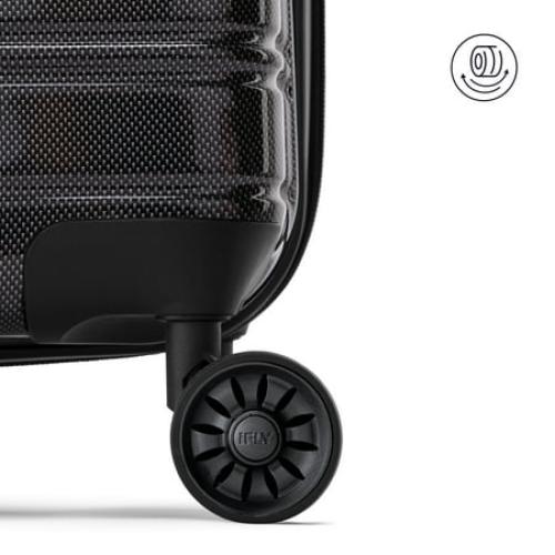 iFLY Hardside Fibertech Luggage 24 Checked Luggage, Black