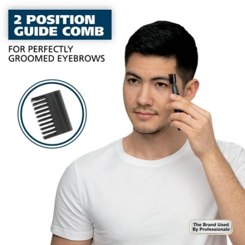 Wahl Micro Groomsman AAA 2-in-1 Detail Trimmer for Men, Satin Nickel-Black, #5640-600