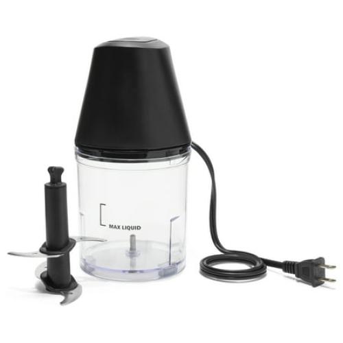 Mainstays 3 Cup Electric Food Chopper, Black, Plastic
