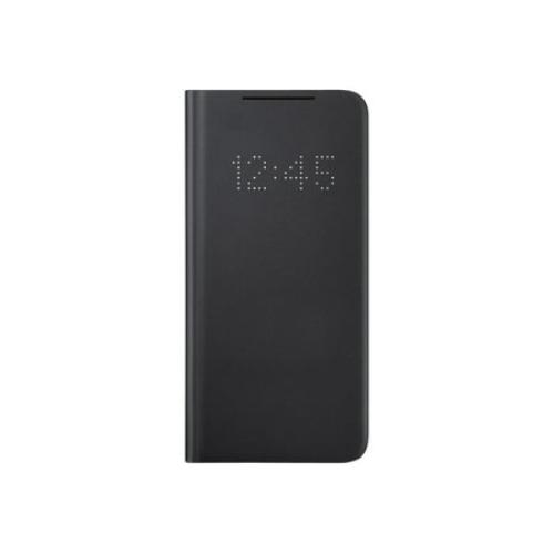 Samsung LED Wallet Cover EF-NG991 - Flip cover for cell phone - black - for Galaxy S21 5G