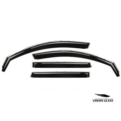 Voron Glass in-Channel Extra Durable Rain Guards for Jeep Cherokee 2014-2023, Window Deflectors, Vent Window Visors, 4 Pieces - 220107