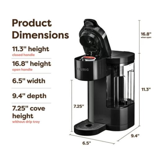 Keurig K-Express Essentials Black Single-Serve K-Cup Pod Coffee Maker
