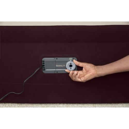 Bestway Maroon 20 Queen Air Mattress with Built-in Pump