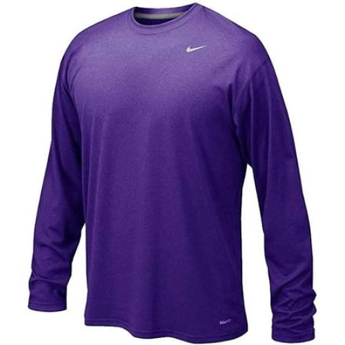 NIKE Men's Legend Long Sleeve Performance Shirt Purple, Medium