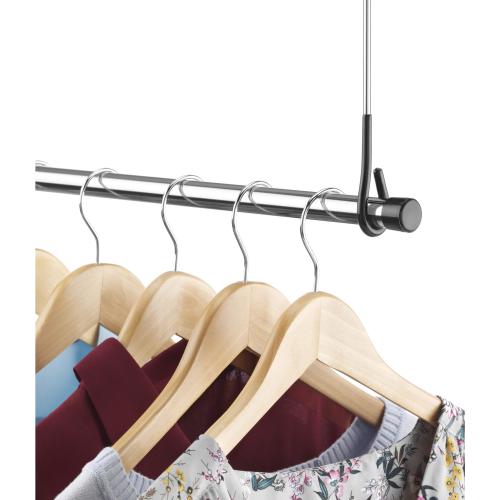 Whitmor Double Closet Rod - Heavy Duty Closet Organizer- Chrome