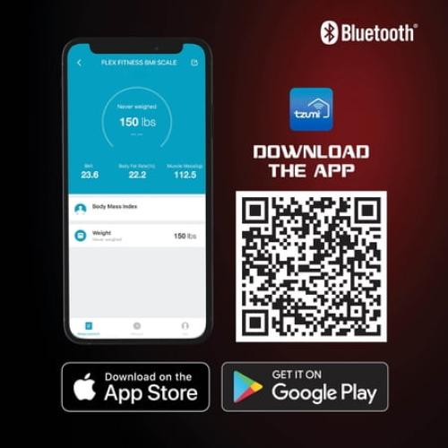 FitRx Smart Scale, Bluetooth Digital Scale for Body Weight, BMI, and More with App Control