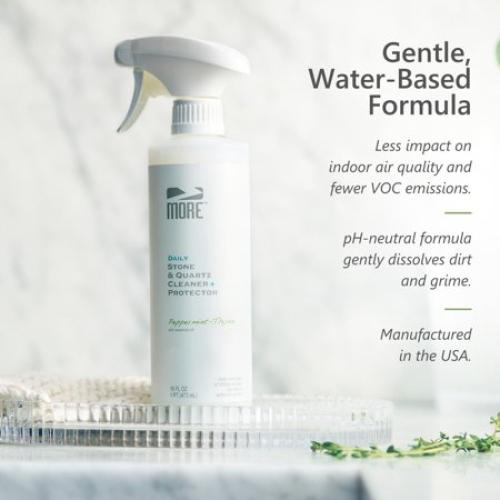 MORE Stone & Quartz Cleaner   Protector - Water Based Formula for Natural Stone and Quartz Surfaces [Pint / 16 oz.]