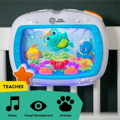 Baby Einstein Sea Dreams Soother Baby Sleep Sound Machine with Remote, Multicolor, Infants Ages 0 months