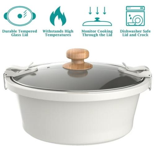 The Pioneer Woman 6 Qt Digital Slow Cooker with Locking Lid, Linen Speckle