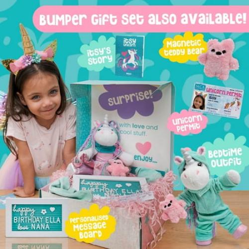 Unicorn Stuffed Animal - 23cm Pink Unicorn Plush Toys w/ Dress up Clothes - Ballerina Doll for Girls