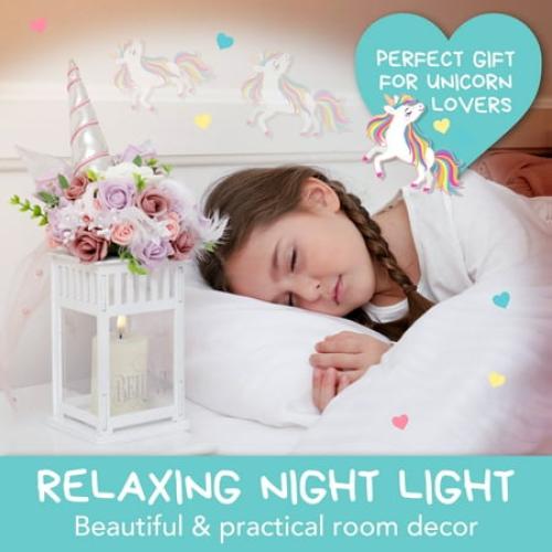 Amitie Lane DIY Unicorn Lantern Craft Kit, Night Light, Bedroom Décor, Arts And Craft Kit, Girls Age 6