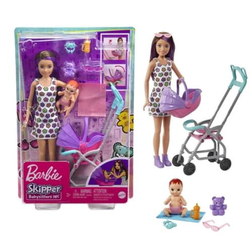 Barbie Skipper Babysitters Inc. Doll & Stroller Playset, for 3 Years & Up, Multicolor
