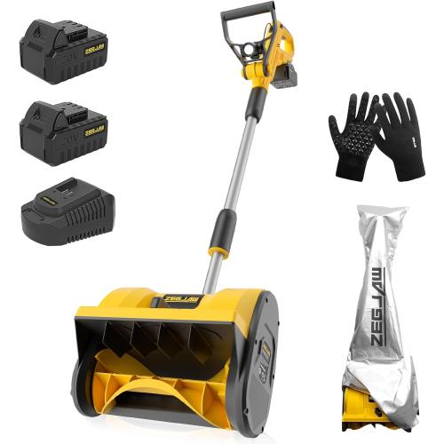 Cordless Snow Shovel,20V 12-Inch Electric Snow Shovel, Snow Blower Cordless with Directional Plate and Adjustable Front Handle