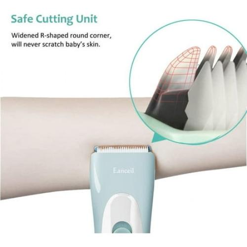 Baby Hair Clippers, Ceramic Blade Electric Kids Hair Trimmer, Ultra-Quiet Cordless Rechargeable Waterproof Haircut Kit for Kids & Adult