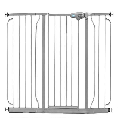 Regalo Easy Step Extra Wide Platinum Metal Walk-Through Gate